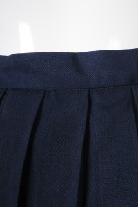 CH199 Design women's dark blue cheerleading pleated skirt invisible zipper pleated skirt side zipper cheerleading pleated skirt hk center back view
